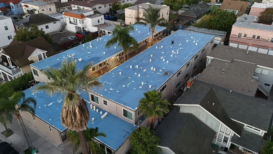 During Roof Coating